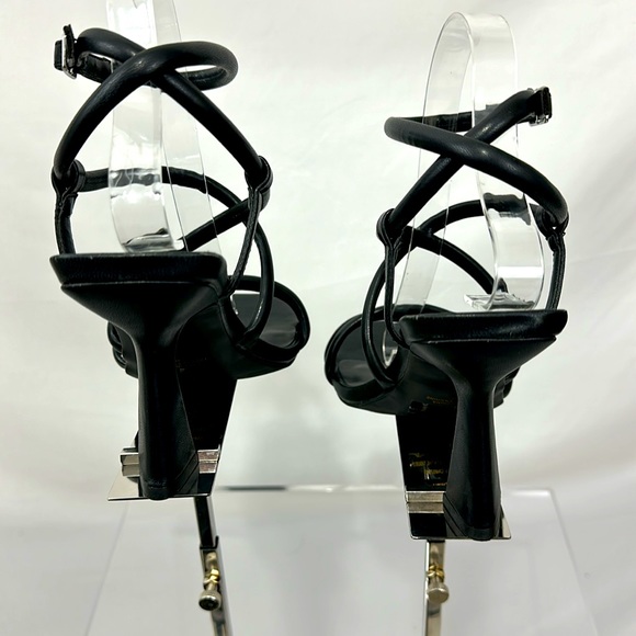 Nordstrom BP. Ashlyn Black  Square Toe Strappy Sandal Flared Triangular … - Picture 8 of 11